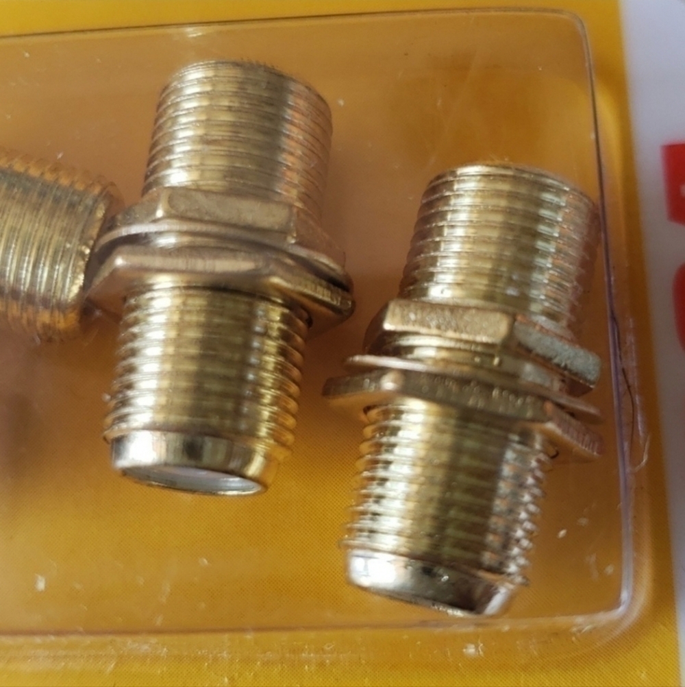 RCA Coaxe Cable In Line F Connector 4 In Package New - Picture 2 of 5